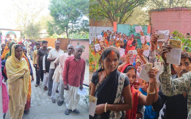 بہاراسمبلی انتخابات میں دوپہر1:00 بجے تک 42.31فیصد رائے دہی کی گئی ریکارڈ